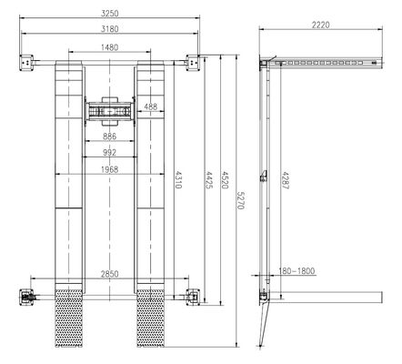 Βαρέων καθηκόντων υδραυλικός ανελκυστήρας οχημάτων για το γκαράζ 380v τέσσερα μετα ανελκυστήρας 4T ευθυγράμμισης
